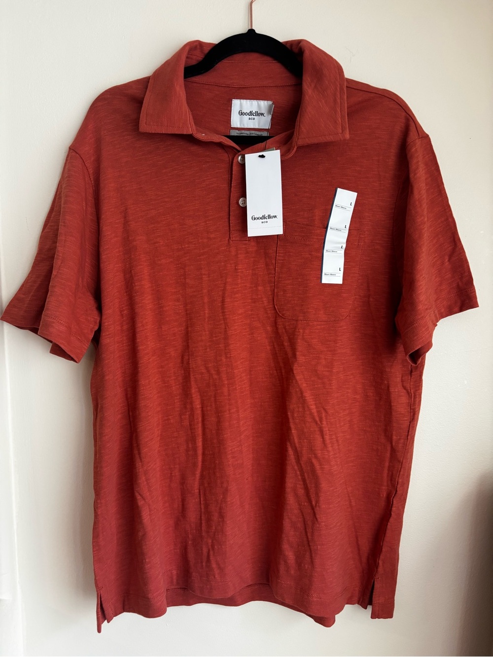 Goodfellow & Co Men's Burnt Orange Short Sleeve Polo